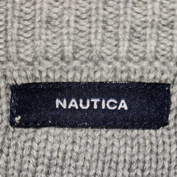 Nautical new with tags men's XXL sweater with classic logo, grey - Picture 3 of 4